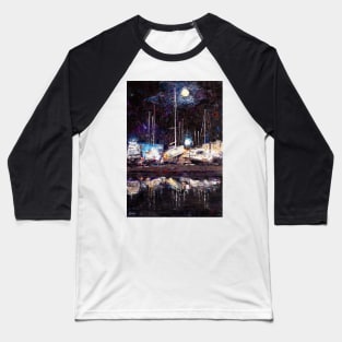 Night Port In Empuriabrava Baseball T-Shirt